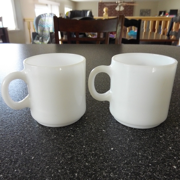 VTG Milk Glass Mug Set I Love Grandma Grandpa - Picture 2 of 6